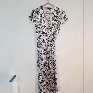 525 America silk wrap maxi dress Sz L